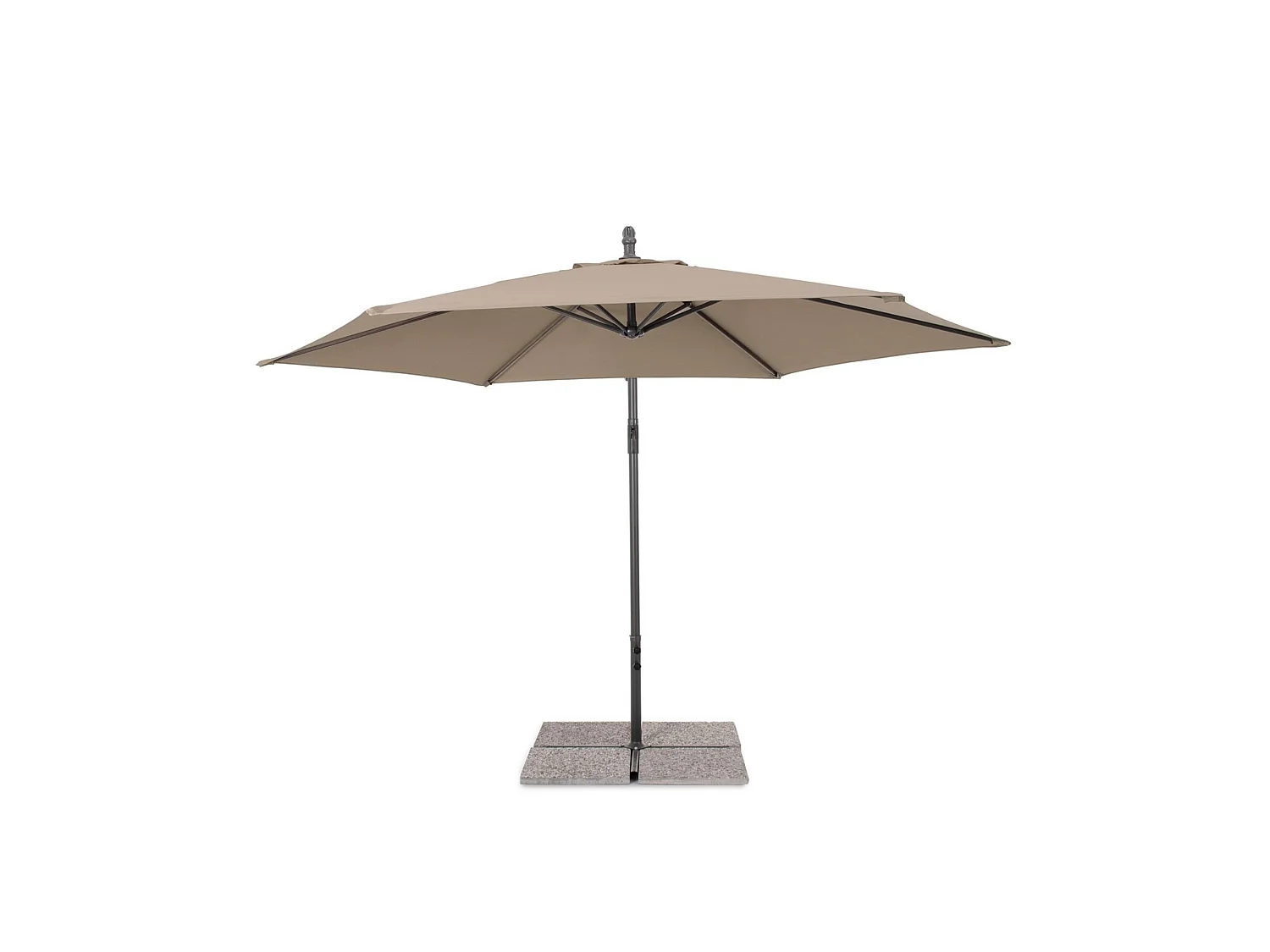 Parasol à bras taupe et anthracite - SINEU