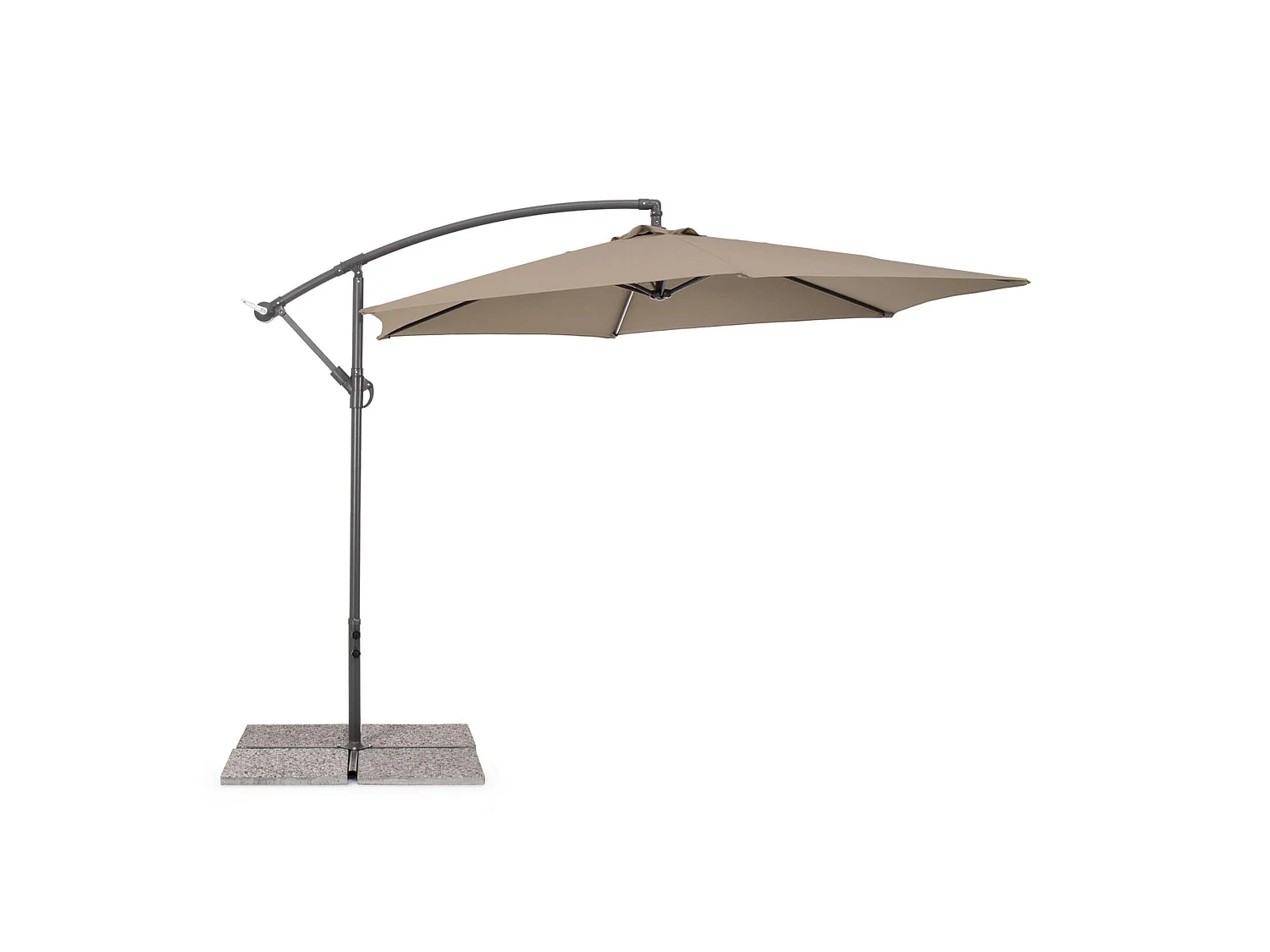 Parasol à bras taupe et anthracite - SINEU