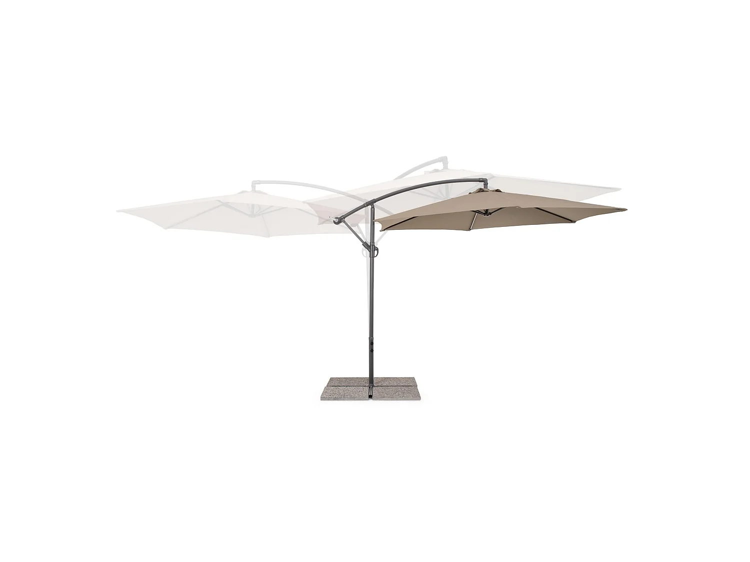 Parasol à bras taupe et anthracite - SINEU