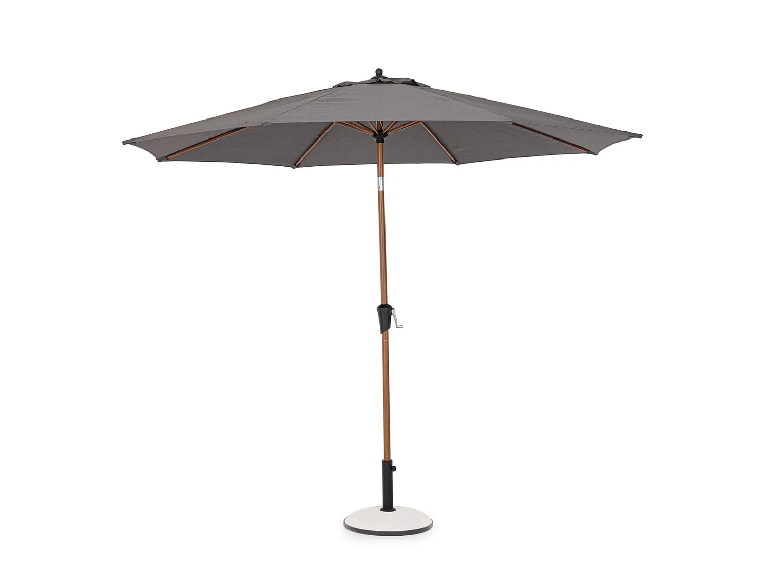 Parasol rond avec finition effet bois - PALINURO