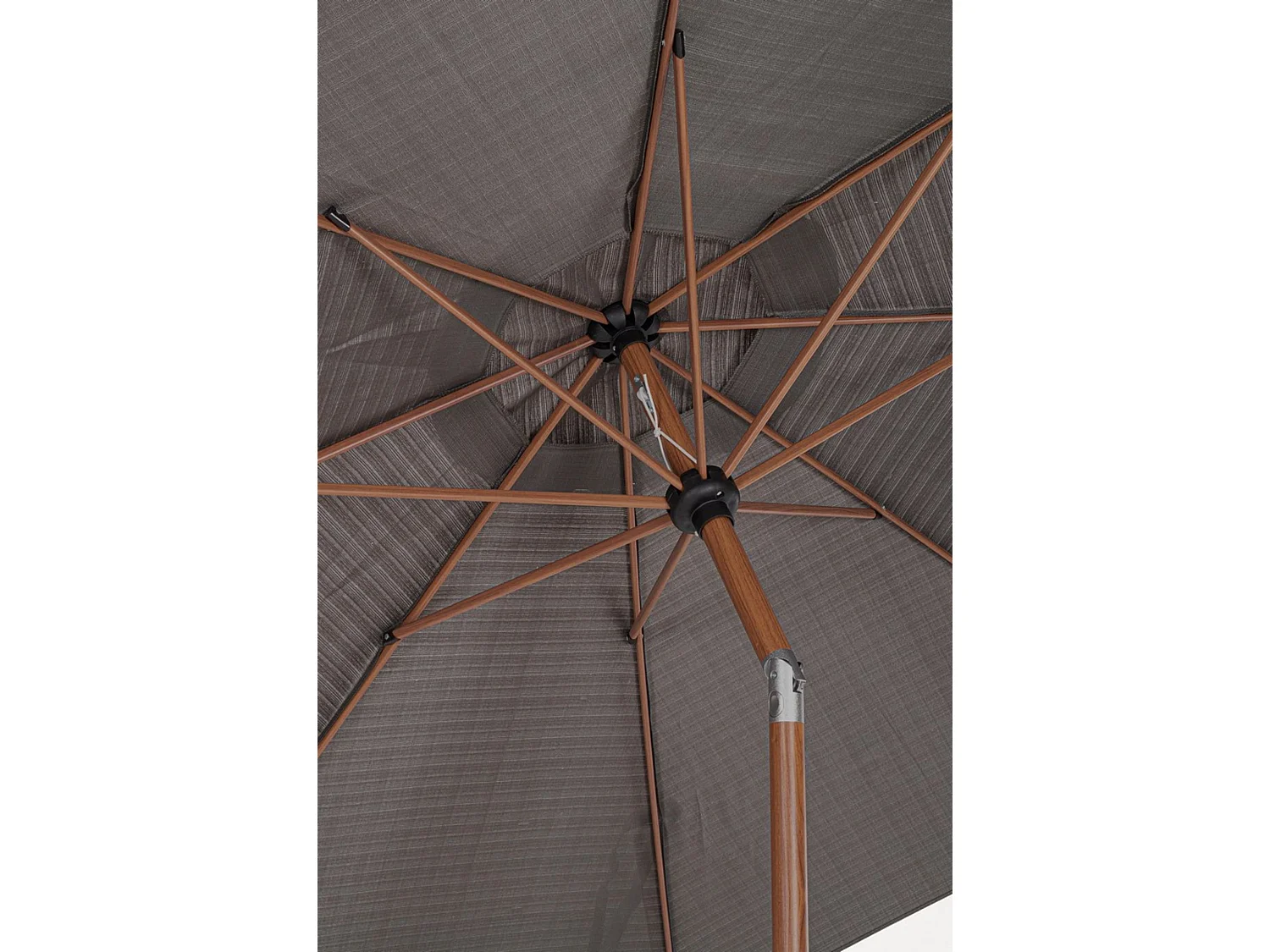 Parasol rond avec finition effet bois - PALINURO