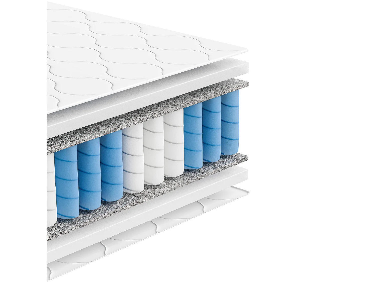 Matelas 180 x 200 à ressorts ensachés, mi-ferme, 16 cm, SUPER TINO, réversible H8