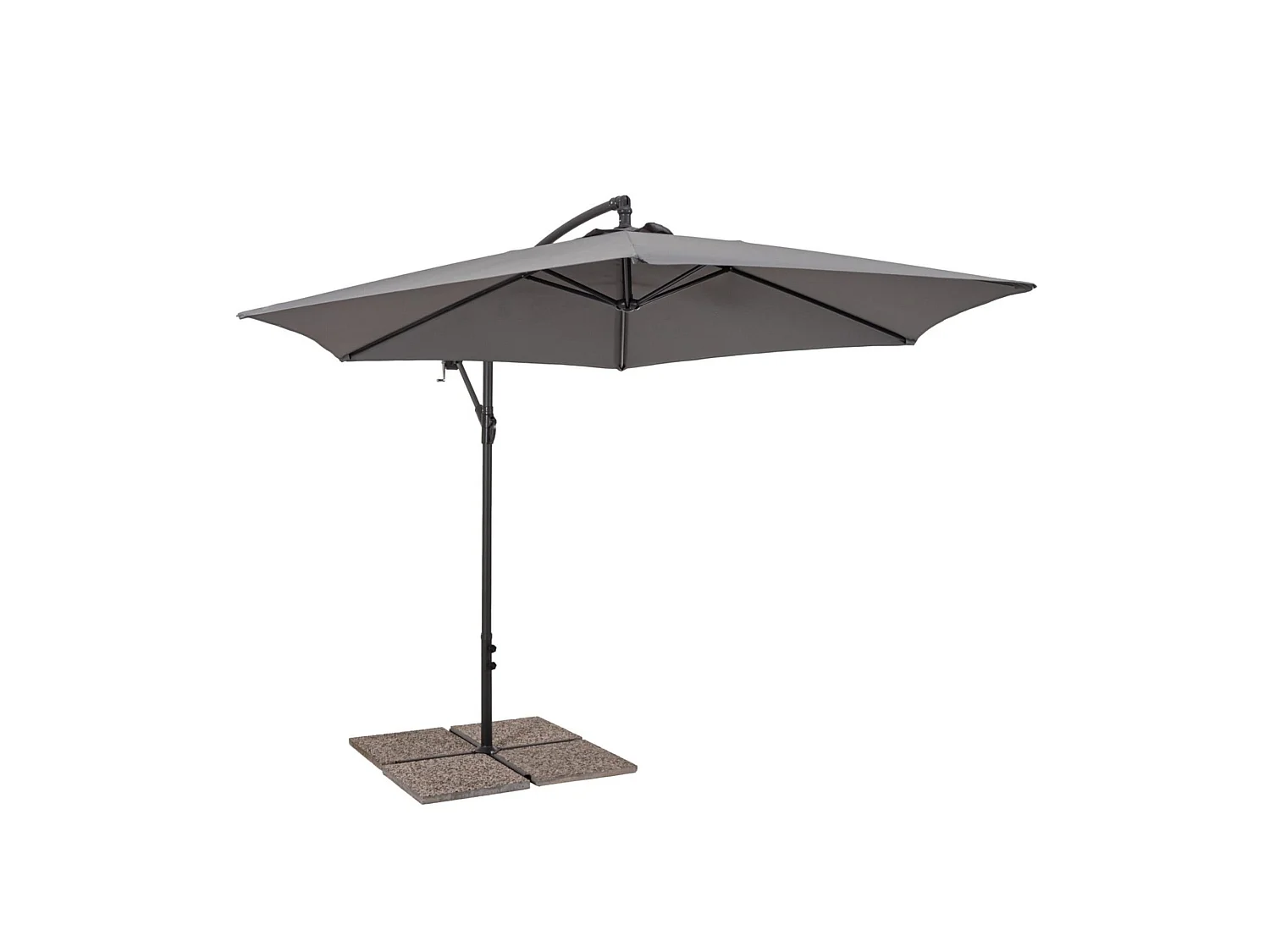 Parasol à bras gris foncé et anthracite - SINEU