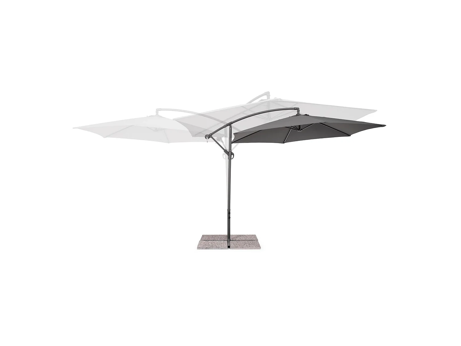 Parasol à bras gris foncé et anthracite - SINEU