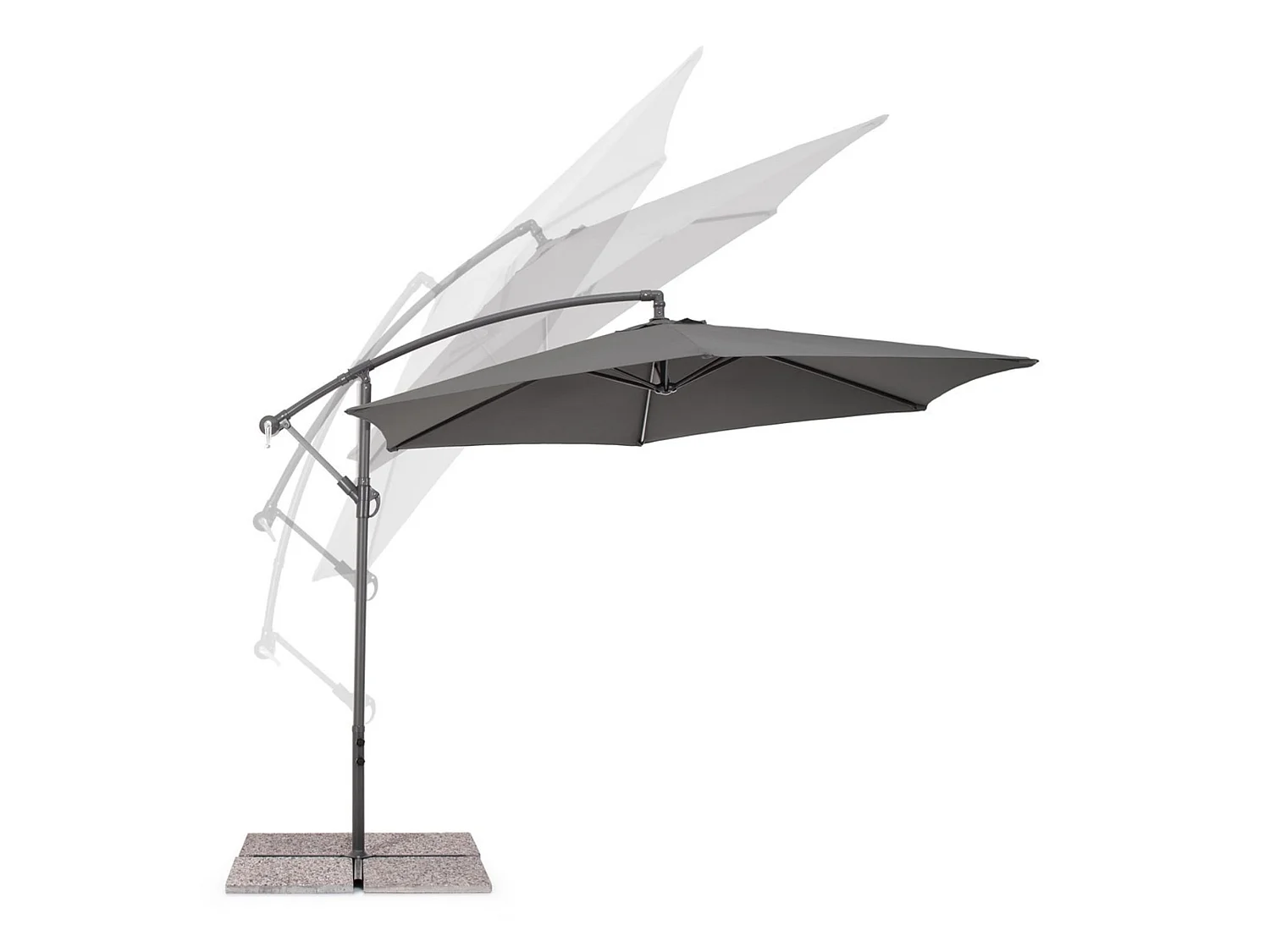 Parasol à bras gris foncé et anthracite - SINEU