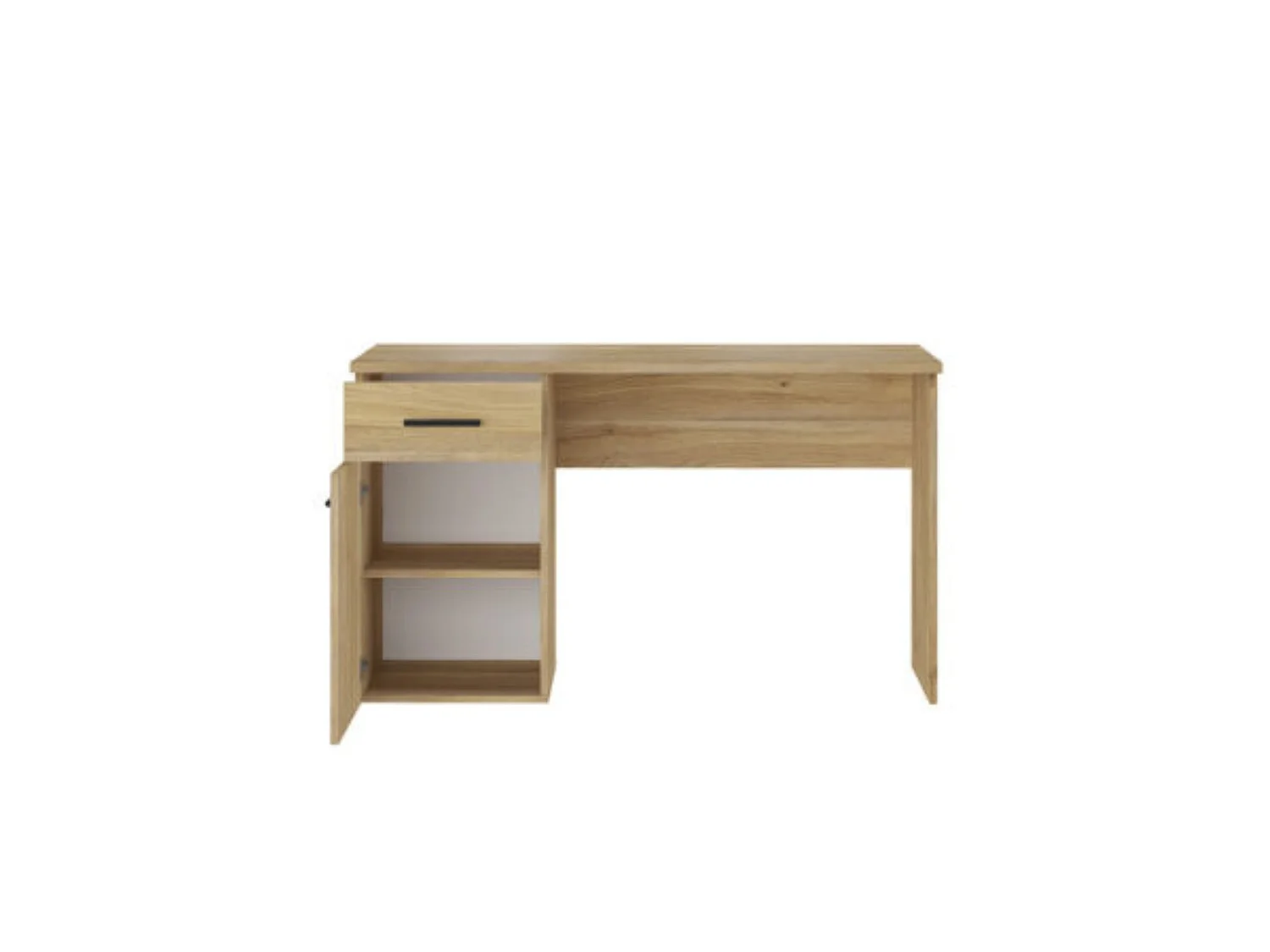 Mesa de Estudio con Cajón y Puerta – Escritorio Moderno en Color Mauvella, 120x72x49,5 cm, Melamina Resistente, Diseño Funcional para Oficina o Dormit