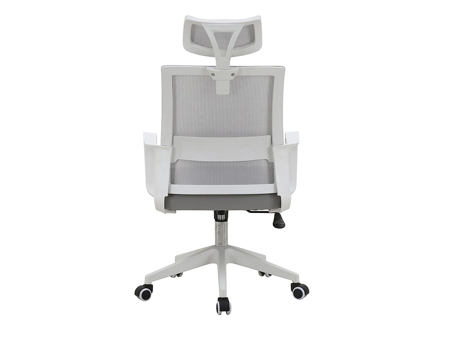 Silla de Oficina Ergonómica con Altura Regulable, Asiento Tapizado en Tela, Respaldo y Reposacabezas de Malla, Estructura y Ruedas de Nylon, Color Bla