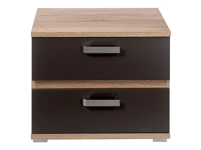 Dormitorio de Matrimonio Completo – Cabecero con Luces LED, 2 Mesitas de Noche y Sinfonier de 5 Cajones – Diseño Moderno en Madera y Metal.