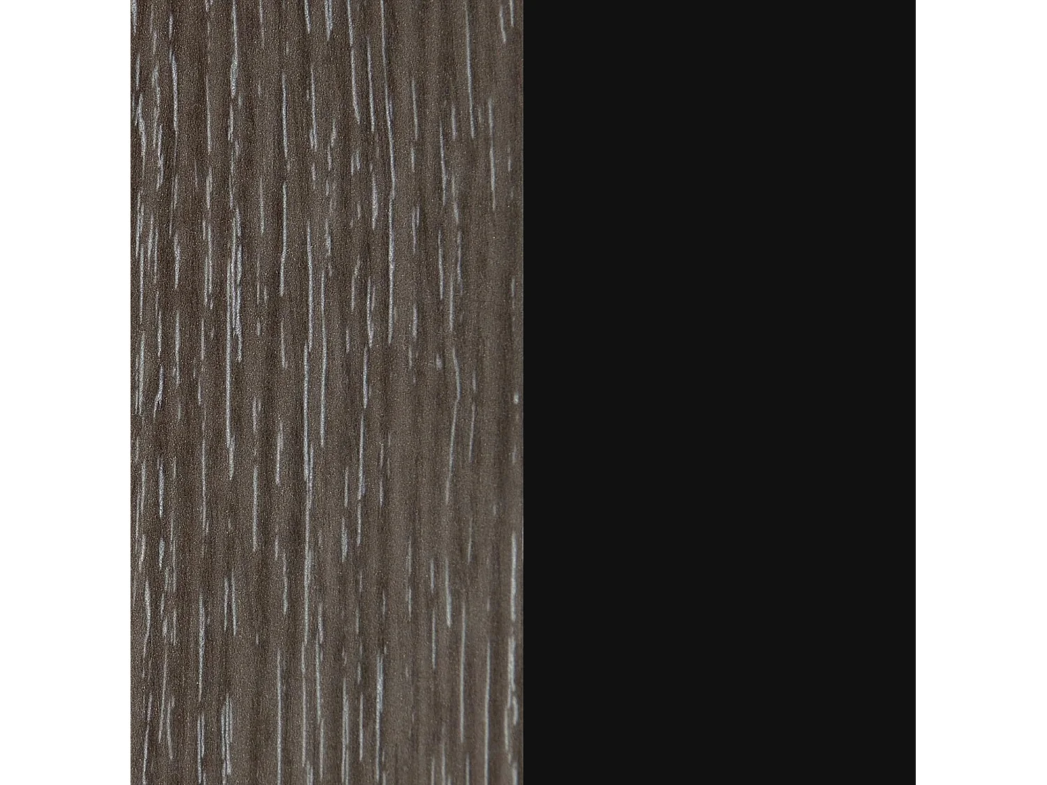 Dormitorio de Matrimonio Completo – Cabecero Negro 259 cm, 2 Mesitas de Noche y Cómoda 4 Cajones color ceniza-negro  – Diseño Moderno en Melamina.
