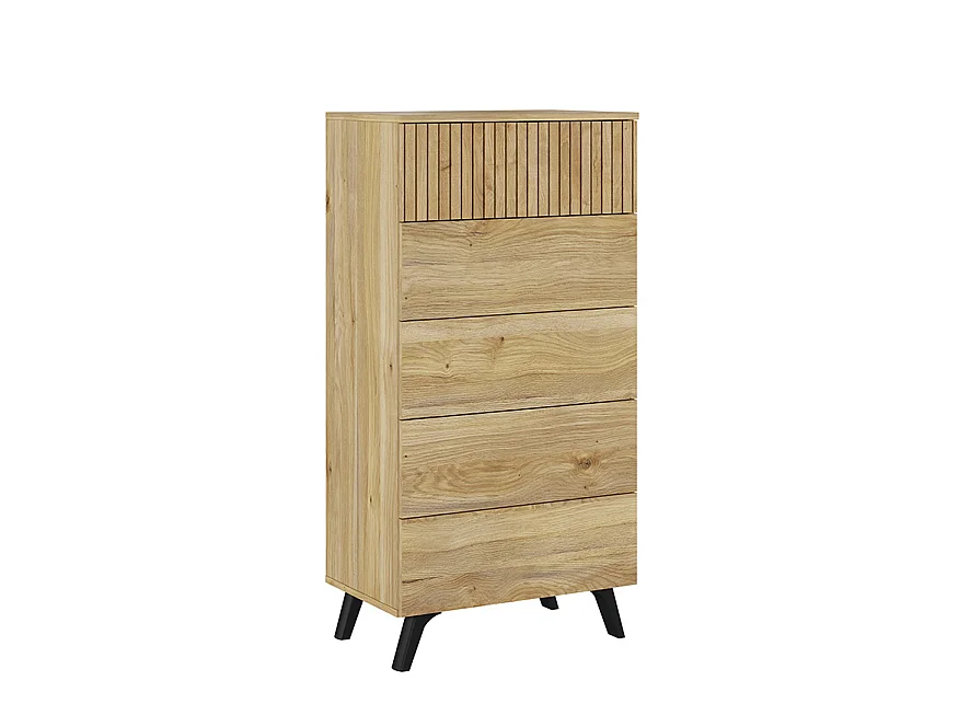 Dormitorio de Matrimonio Completo – Cabecero 210 cm, 2 Mesitas de Noche y Sinfonier 5 Cajones – Diseño Moderno en Mauvella Rayas.