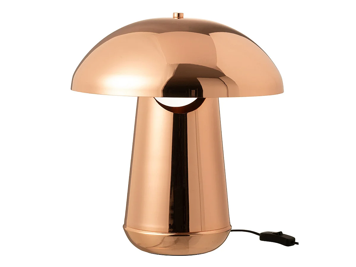 Lampe à Poser Design en Métal "Champignon" 43cm Cuivre