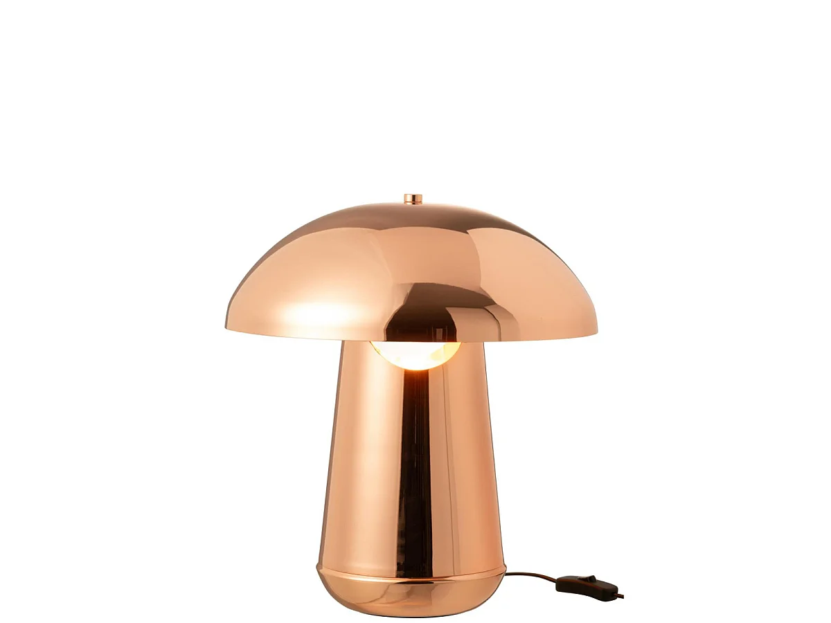 Lampe à Poser Design en Métal "Champignon" 43cm Cuivre