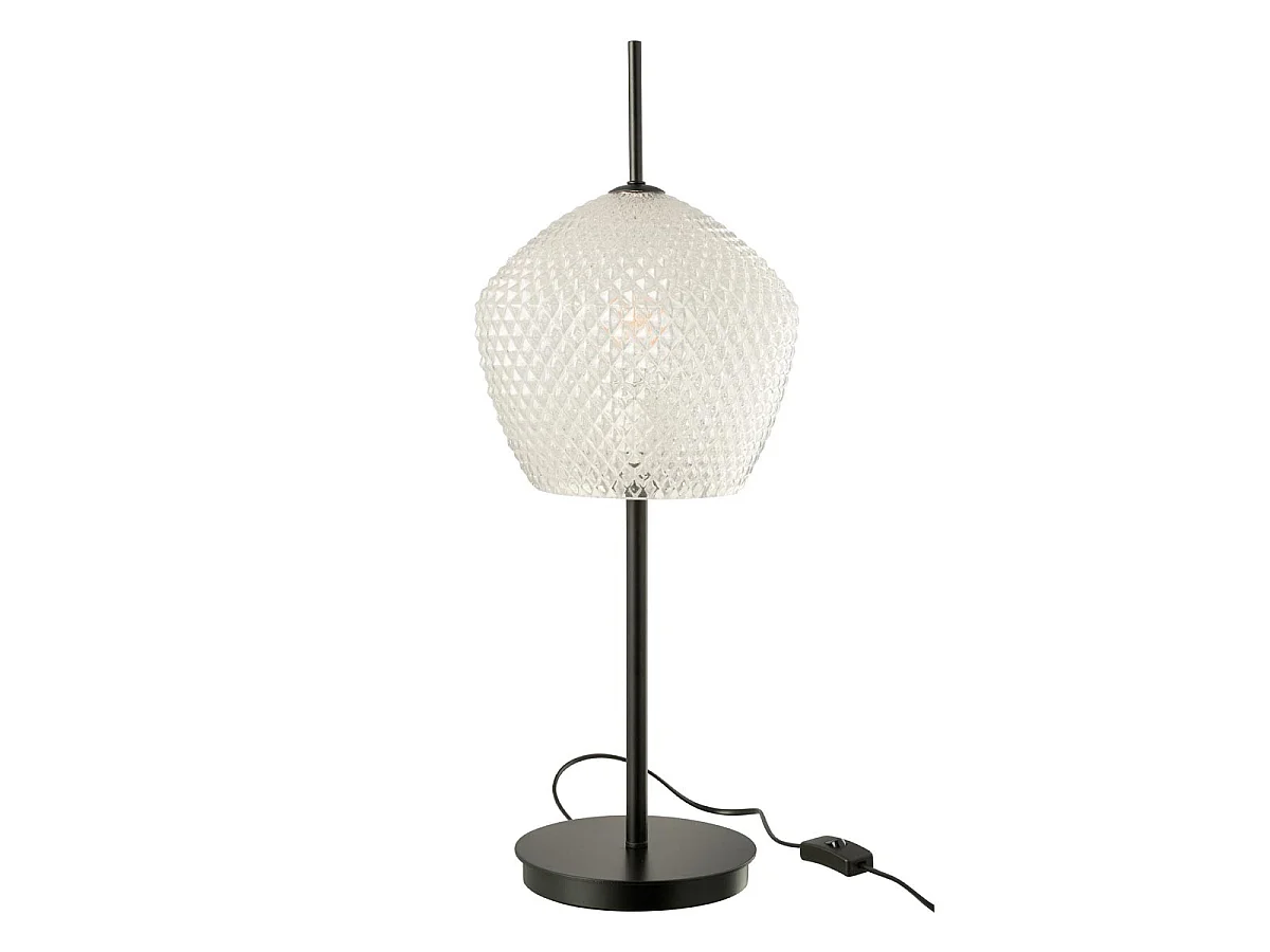 Lampe à Poser en Verre Design "Jenna" 60cm Blanc
