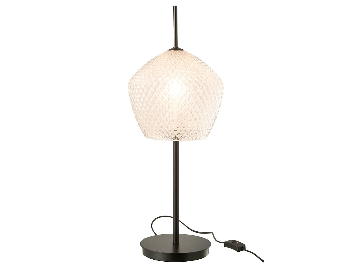Lampe à Poser en Verre Design "Jenna" 60cm Blanc