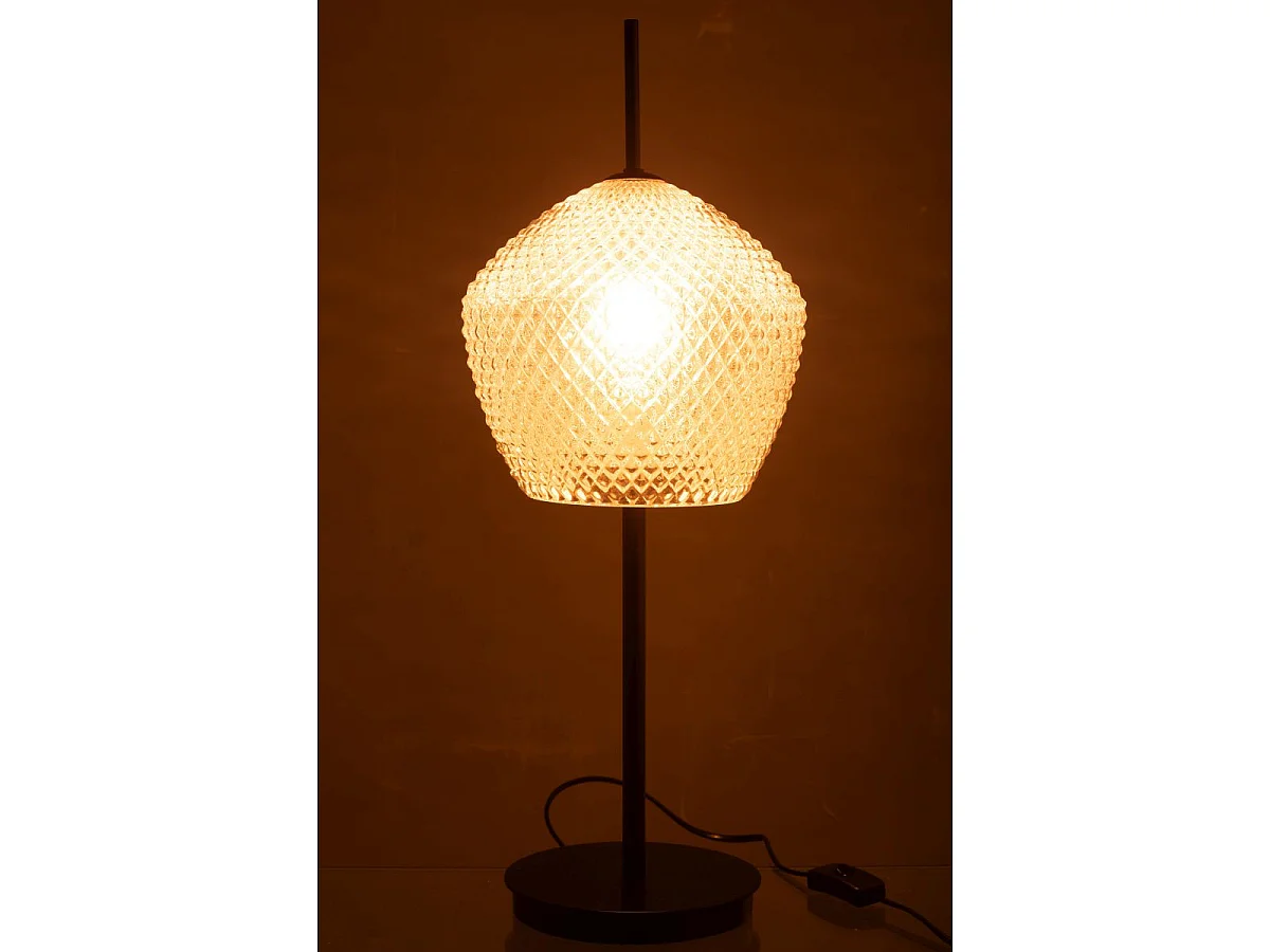 Lampe à Poser en Verre Design "Jenna" 60cm Blanc