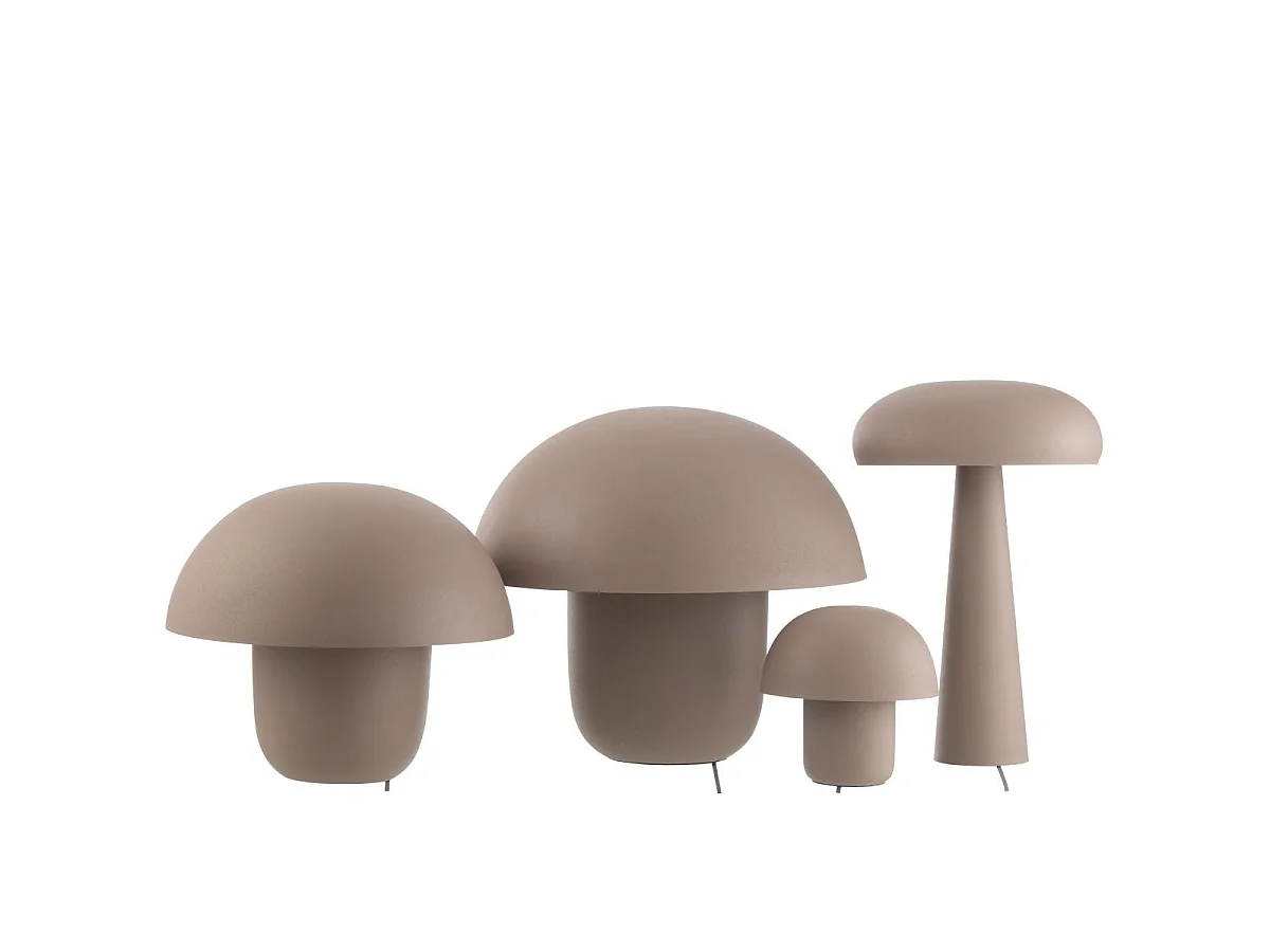 Lampe à Poser en Métal "Merle" 44cm Taupe