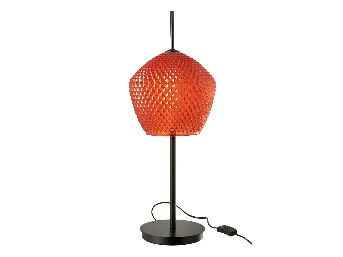 Lampe à Poser en Verre Design "Jenna" 60cm Rouge