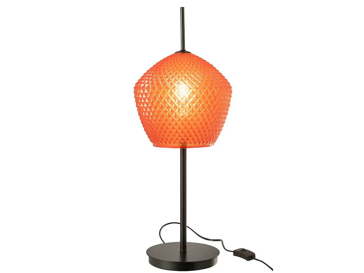 Lampe à Poser en Verre Design "Jenna" 60cm Rouge