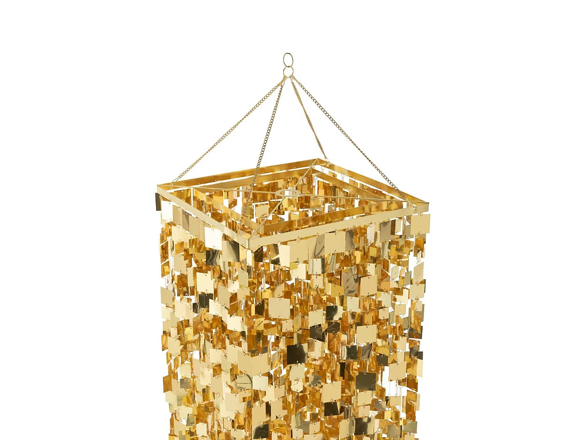 Abat-Jour Suspension Design "Disco" 180cm Doré