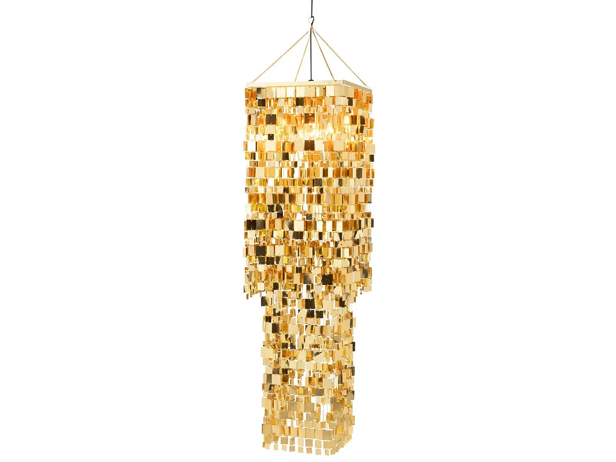 Abat-Jour Suspension Design "Disco" 180cm Doré