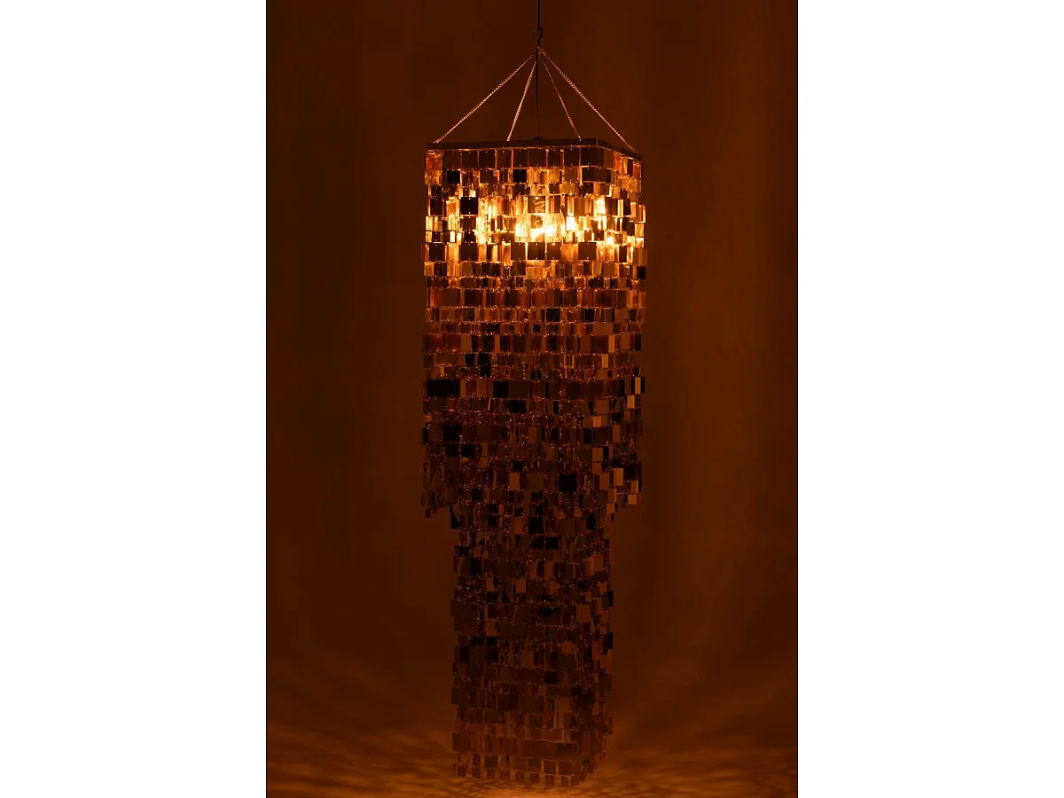 Abat-Jour Suspension Design "Disco" 180cm Doré