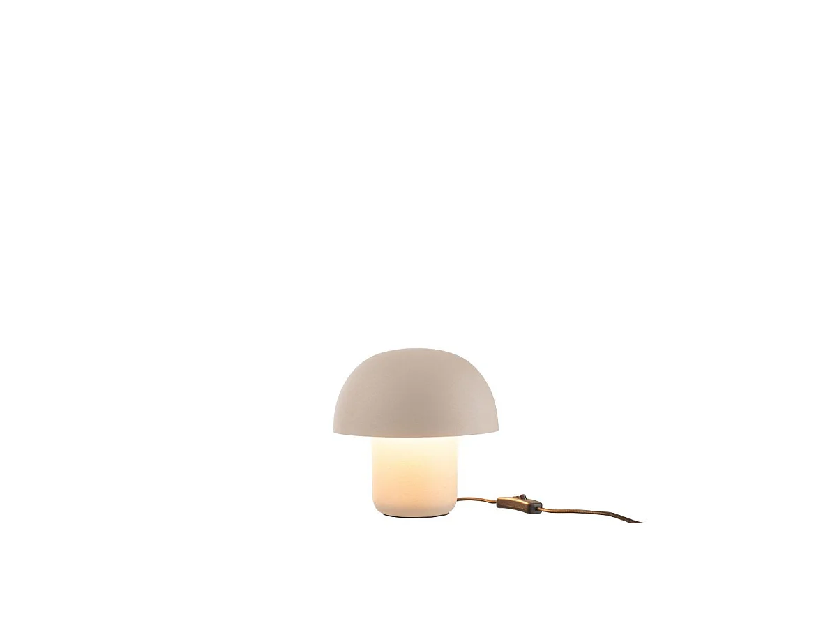 Lampe à Poser en Métal "Merle" 20cm Grège