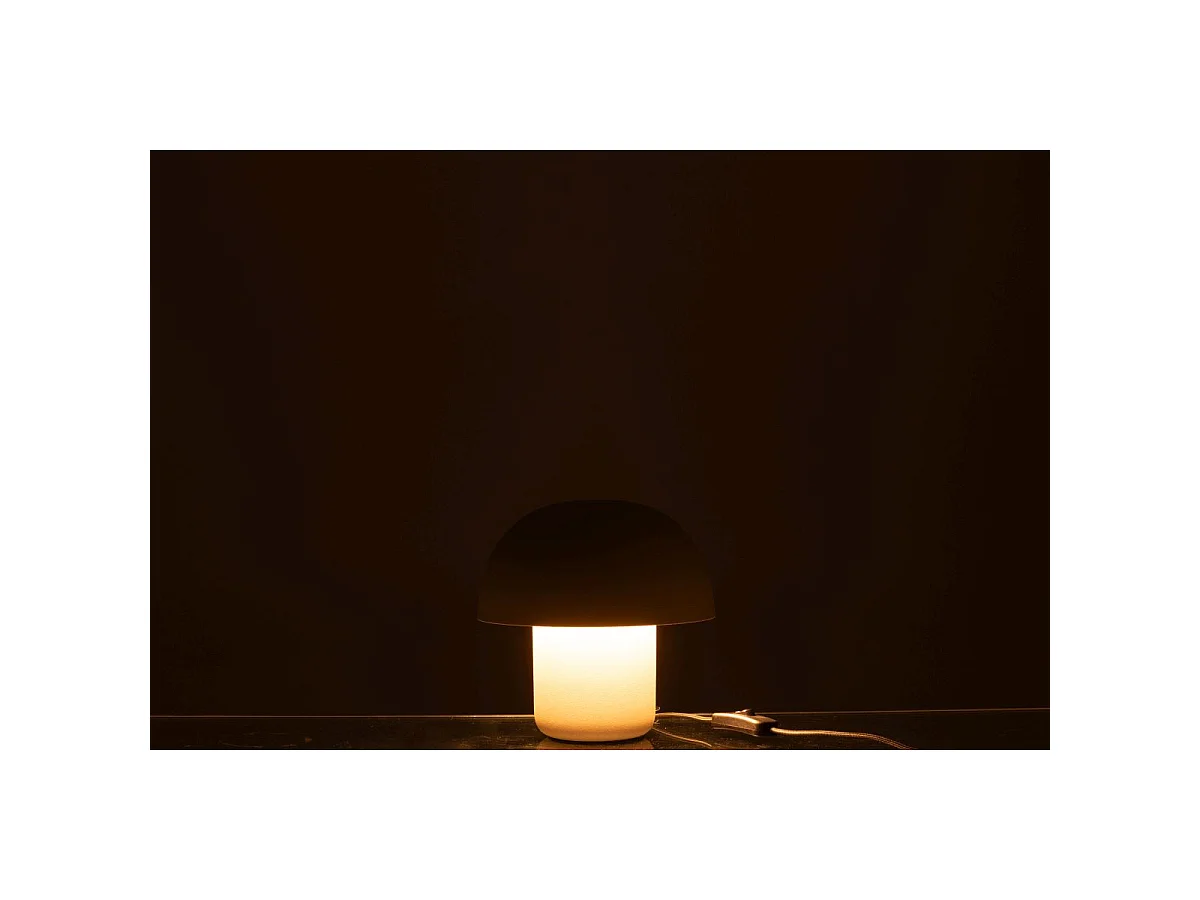 Lampe à Poser en Métal "Merle" 20cm Grège