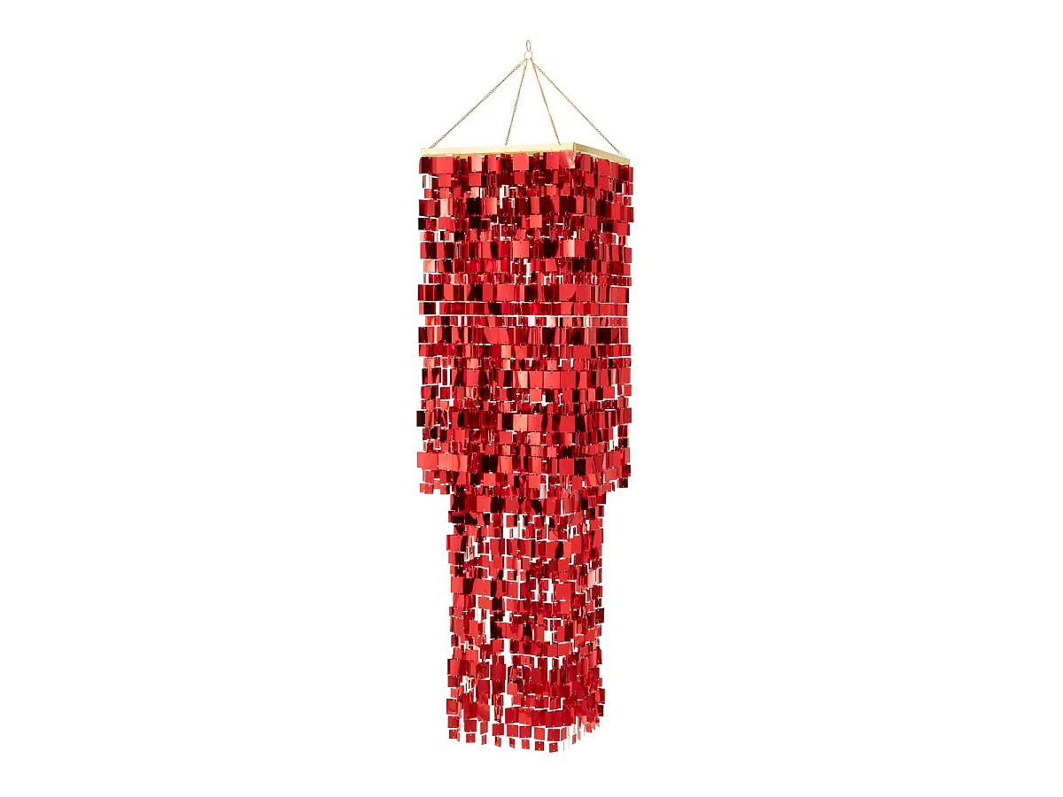 Abat-Jour Suspension Design "Disco" 180cm Rouge