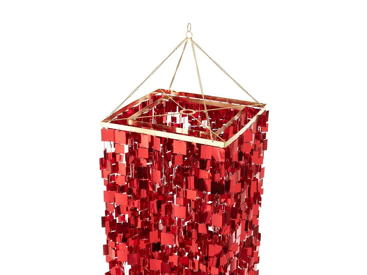 Abat-Jour Suspension Design "Disco" 180cm Rouge