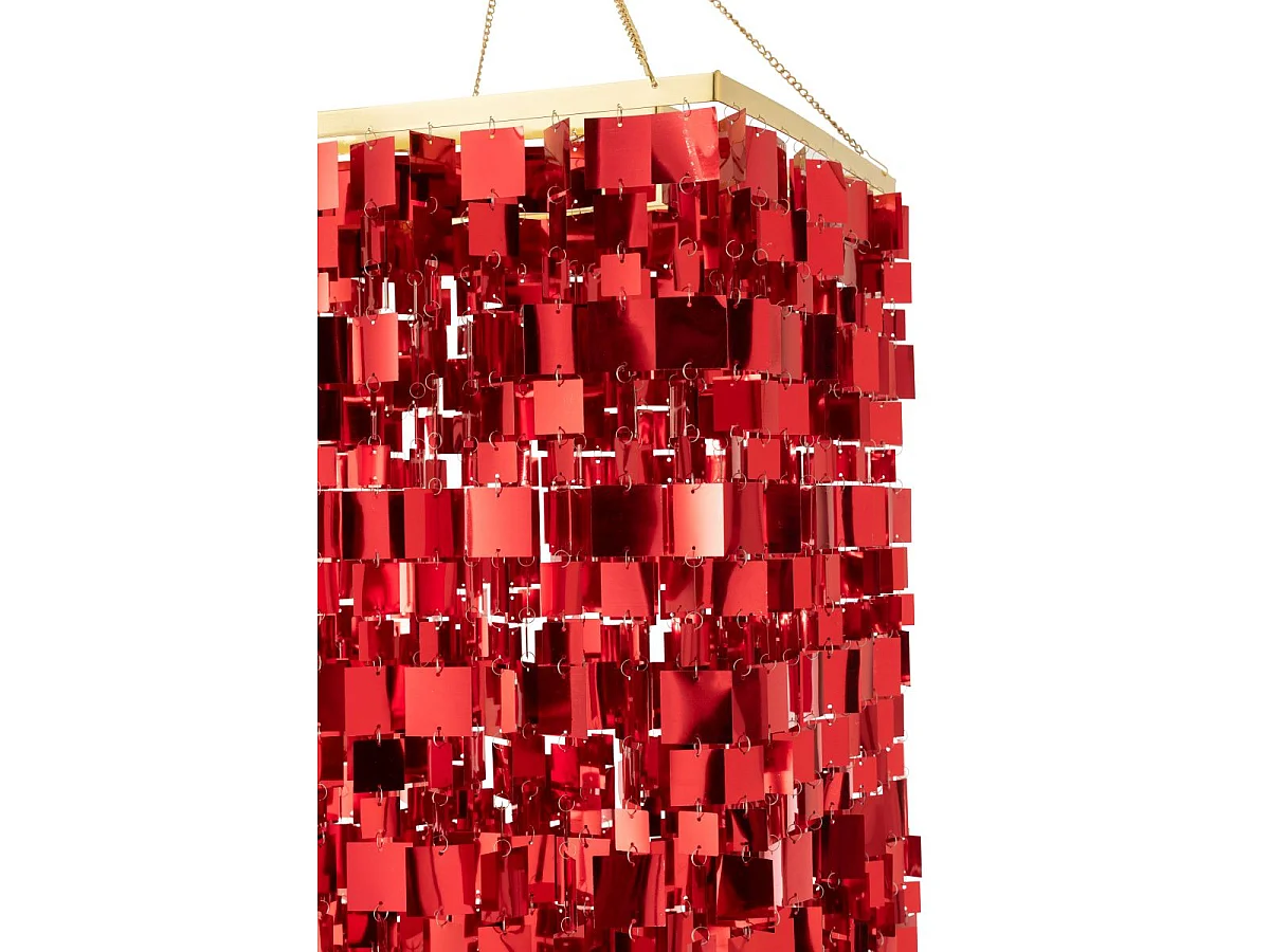 Abat-Jour Suspension Design "Disco" 180cm Rouge