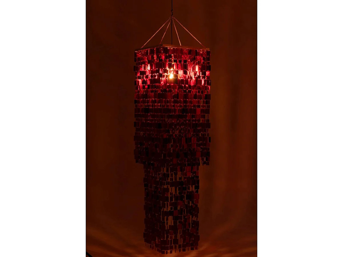 Abat-Jour Suspension Design "Disco" 180cm Rouge