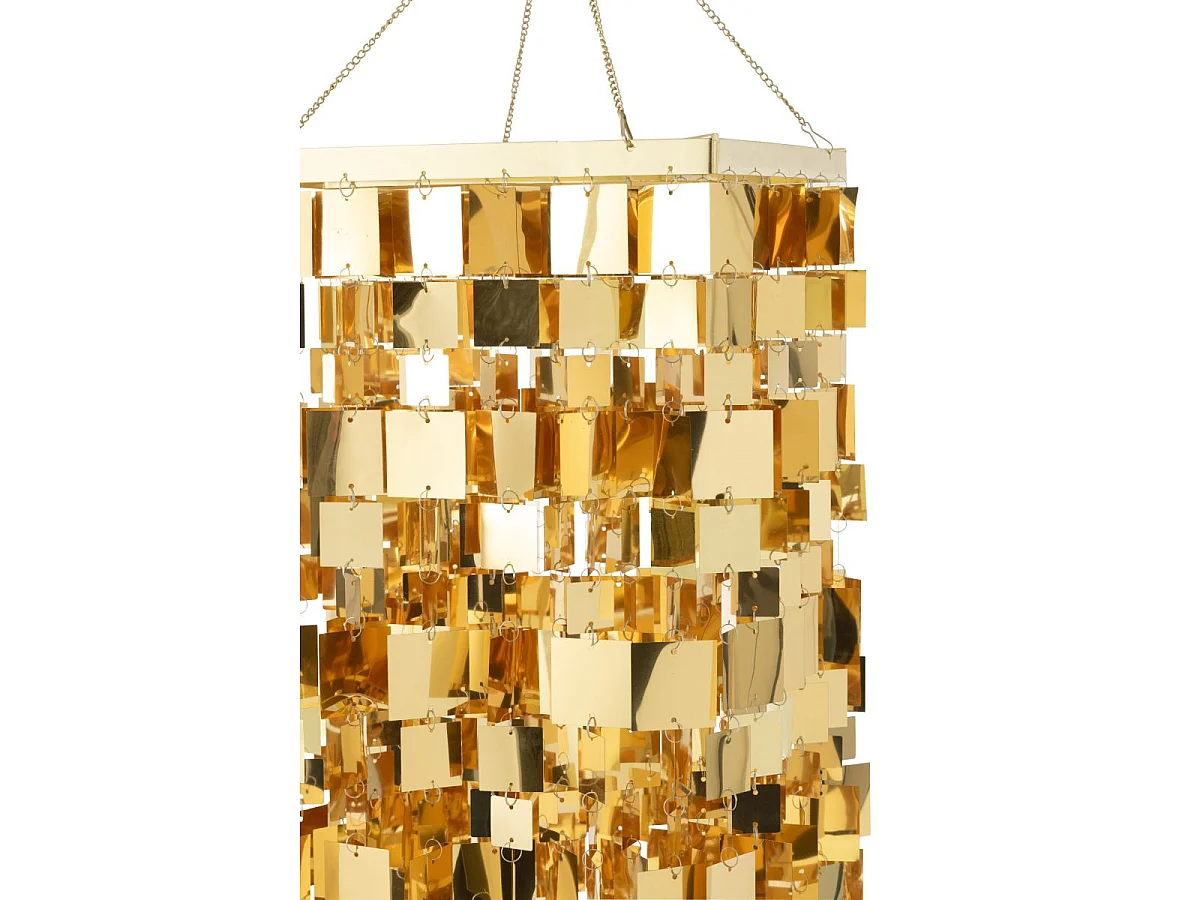 Abat-Jour Suspension Design "Disco" 122cm Doré