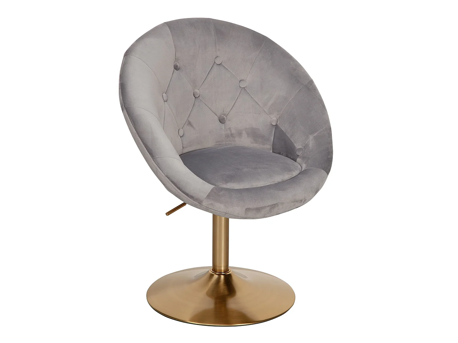 chaise chaise pivotante design velours gris / or |