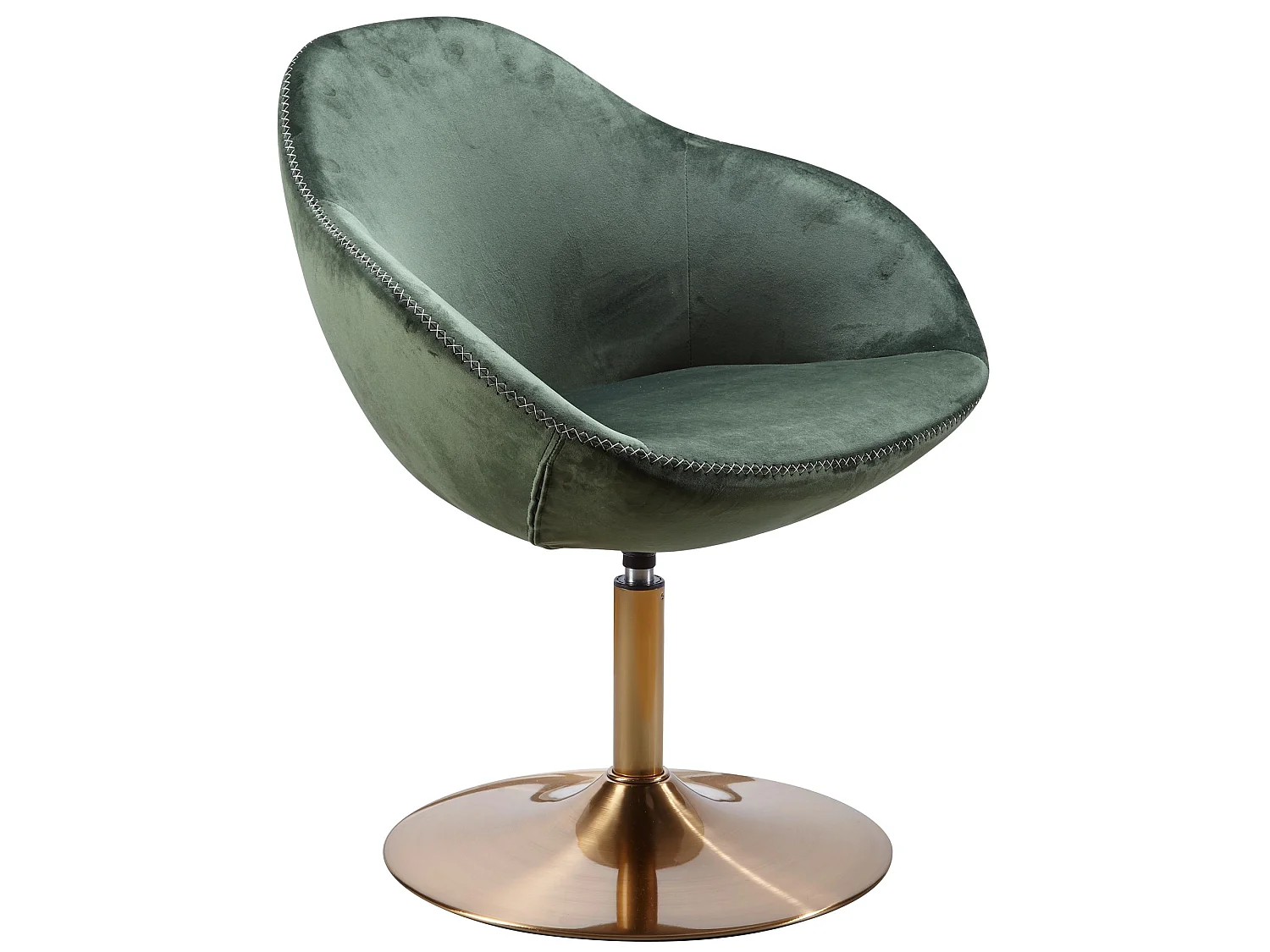 chaise longue SARIN chaise en velours vert / or 70x79x70