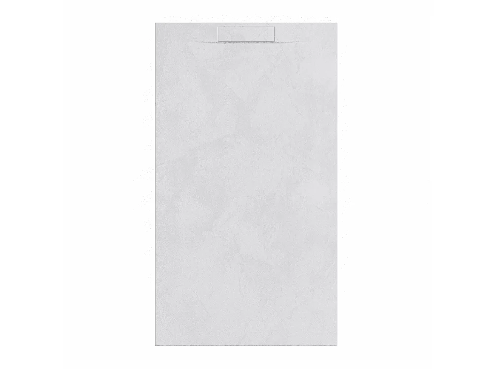 Plato de ducha de resina KORAL espatulado blanco  70x120 cm rejilla color