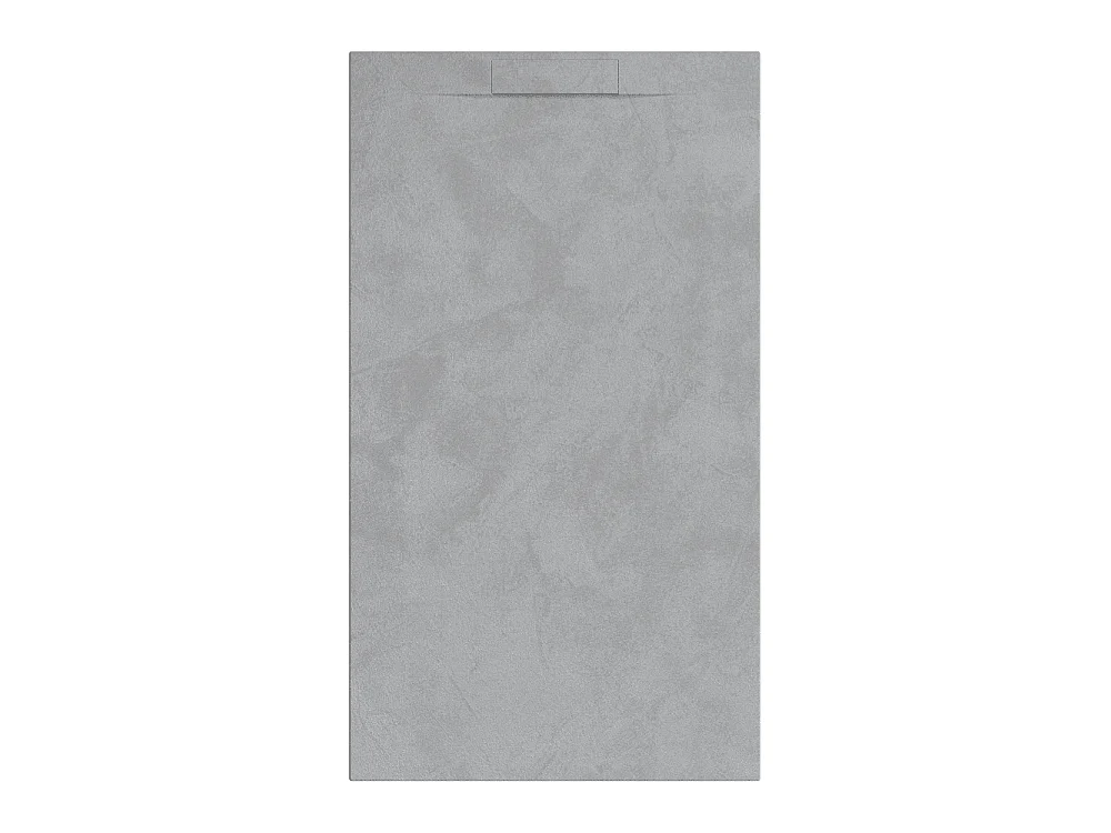 Plato de ducha de resina KORAL espatulado gris  80x120 cm rejilla color