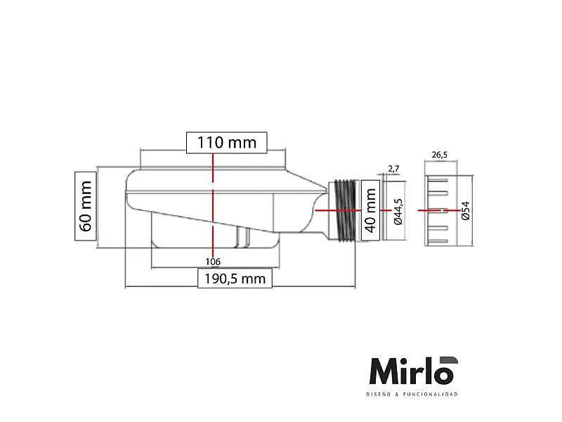 Plato de ducha de resina SILEX espatulado blanco  80x120 cm rejilla color