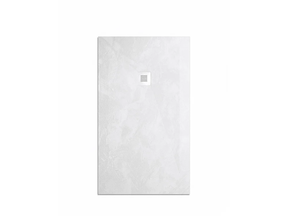 Plato de ducha de resina SILEX espatulado blanco  70x200 cm rejilla color