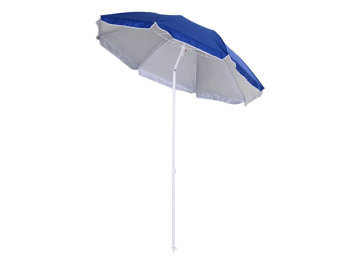 Sombrilla Tornado Outsunny ángulo inclinable azul Ø160x205 cm
