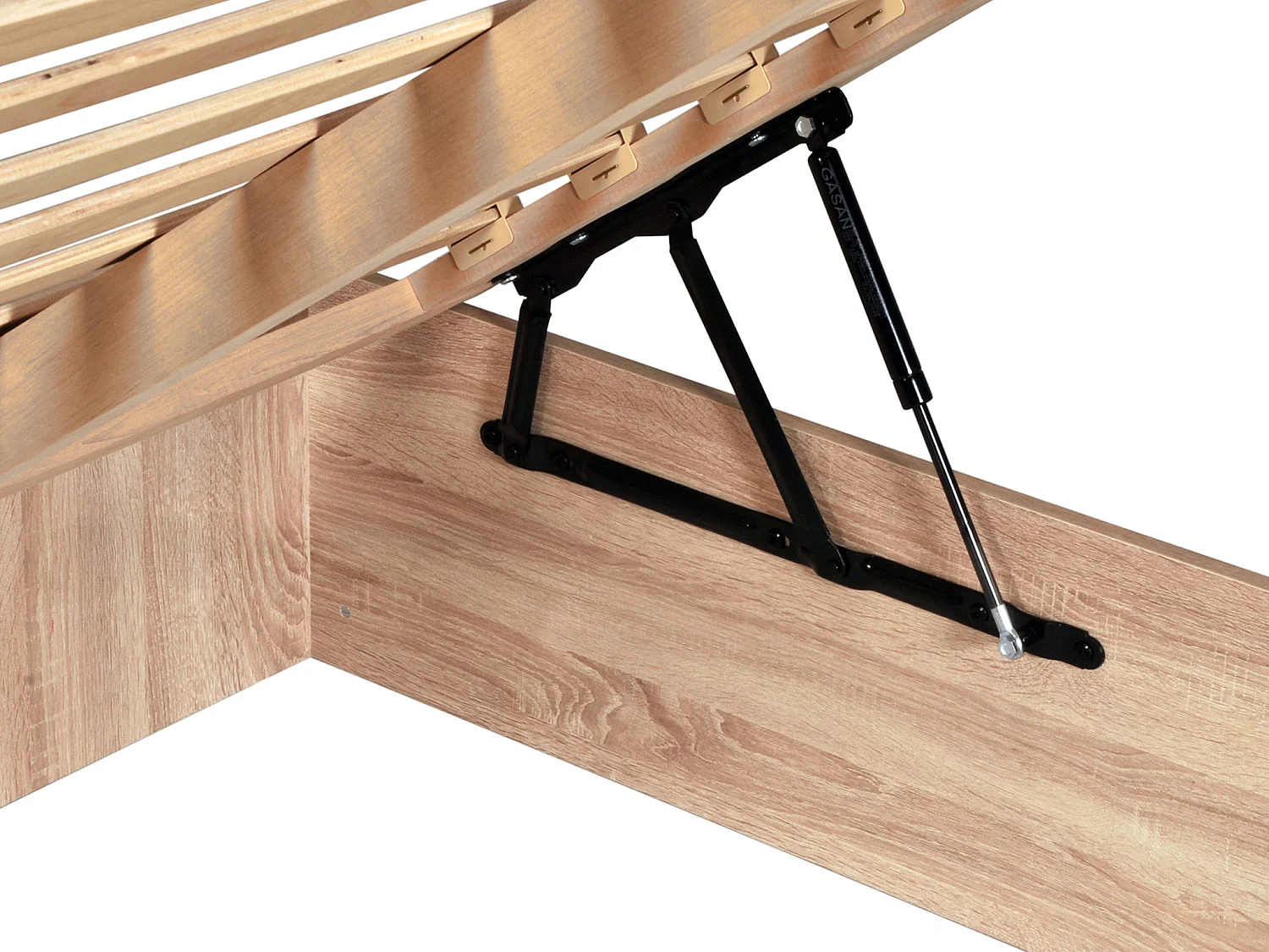 Sommier coffre 180 x 200 cm avec rangement - Naturel clair - SALITA de YSMÉE