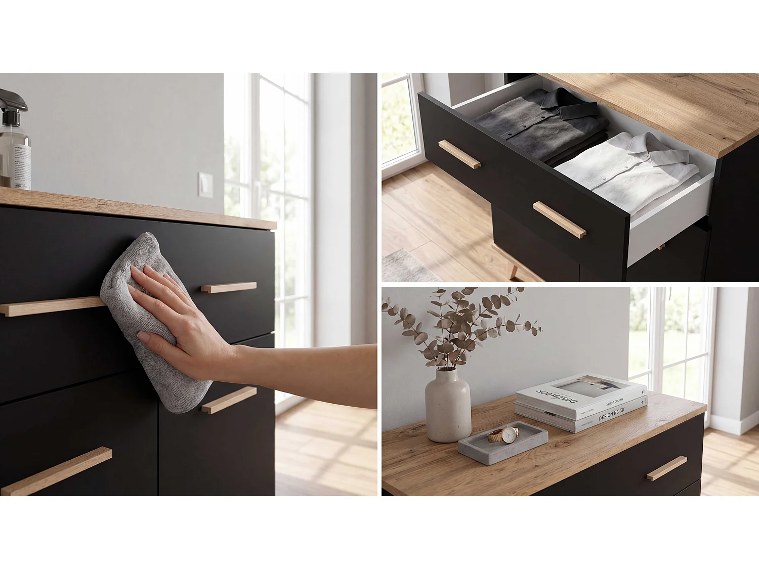 Komoda STIVMEBLE 73.4x36.x95.2 CM 1 Szuflada Nowoczesna Szafka Loft Do Salonu Sypialni