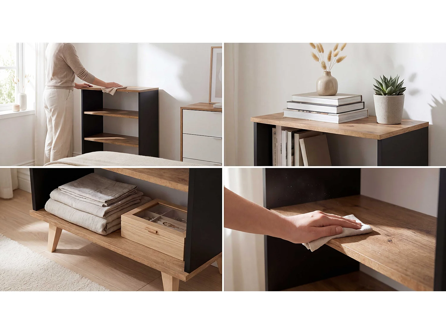 Regał Na Książki STIVMEBLE 60.2x36x95.2 CM 4 Półki Szafka Otwarta Loft Do Salonu Pokoju