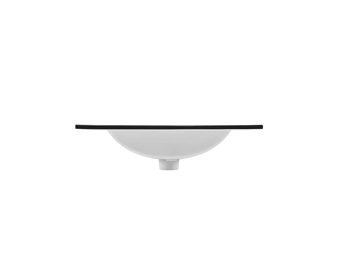 Lavabo da incasso AXIS 60 cm in ceramica nero opaco
