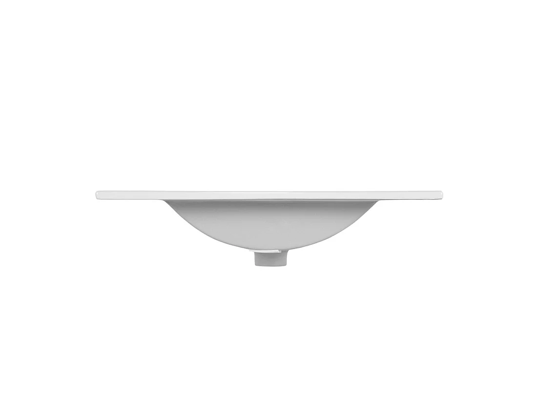 Lavabo empotrable AXIS 80 cm cerámica blanco brillante diseño contemporáneo