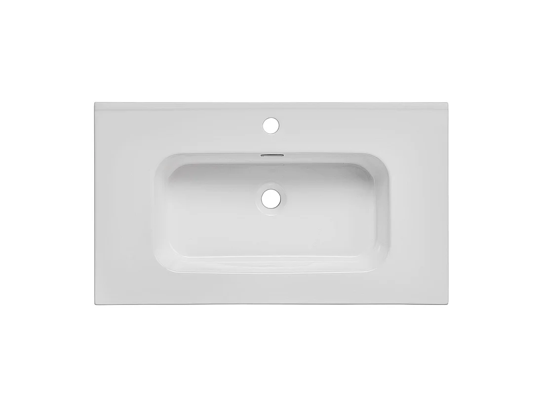 Lavabo empotrable ESSEN 90 cm cerámica blanco brillante diseño moderno