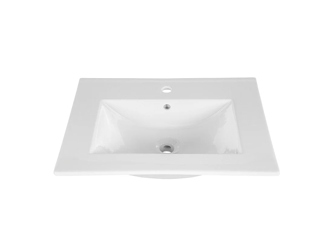 Lavabo da incasso AXIS 60 cm in ceramica bianco lucido
