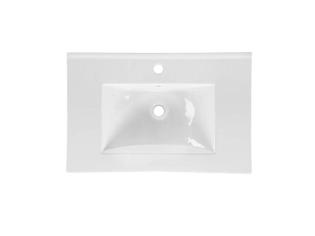 Lavabo da incasso AXIS 60 cm in ceramica bianco lucido