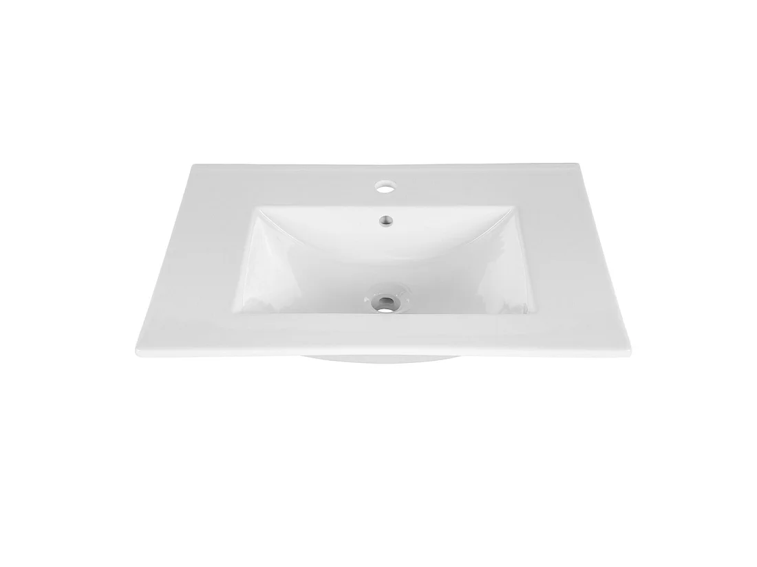 Lavabo da incasso AXIS 60 cm in ceramica bianco lucido