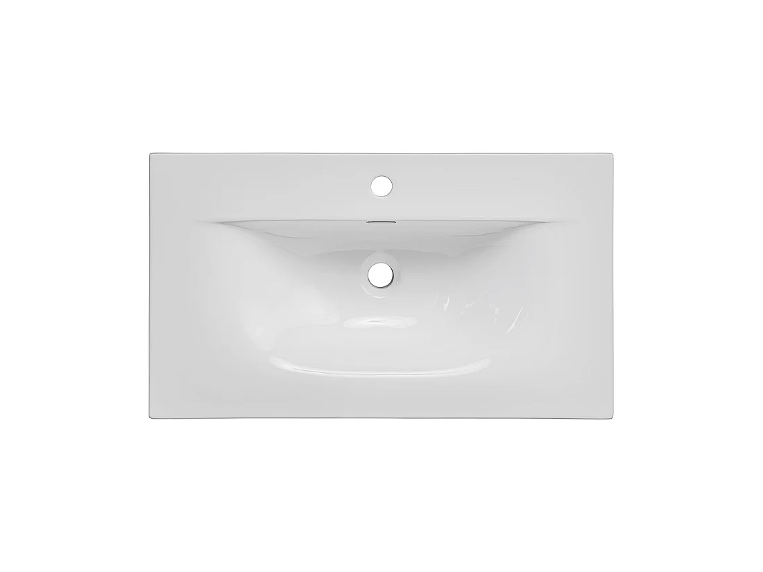 Lavabo da incasso VELOA 80 cm ceramica bianco lucido design moderno