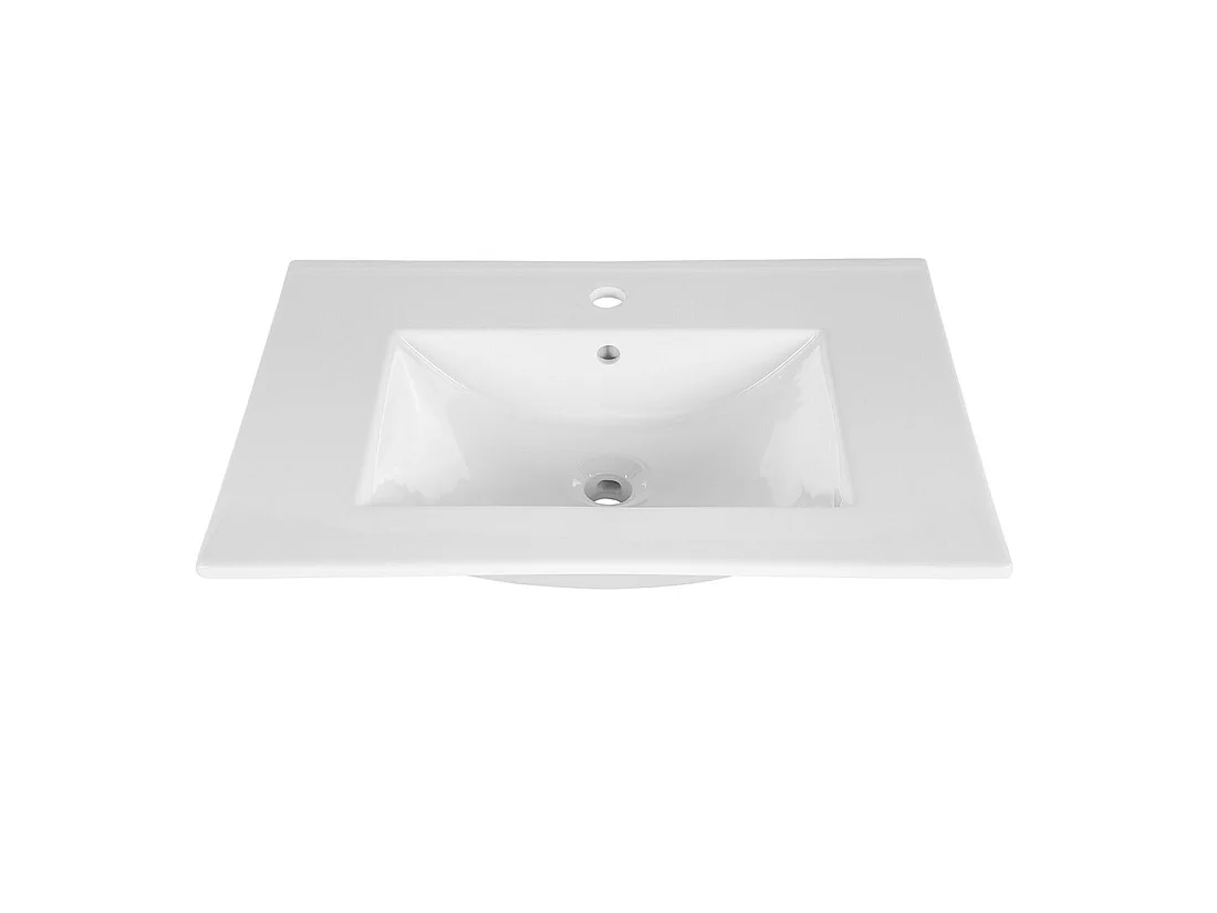 Vasque à encastrer AXIS 50 cm en céramique blanche brillante